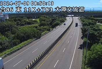 台86線 東向 11K+783 上崙交流道到大潭交流道 距離3.0公里 氣溫27.8度