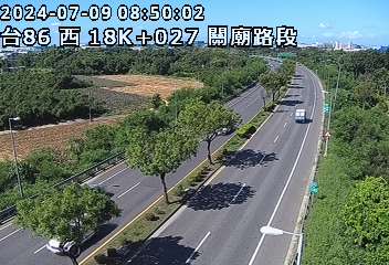 台86線 西向 18K+027 台19甲交流道到歸仁交流道 距離1.6公里 氣溫32.9度