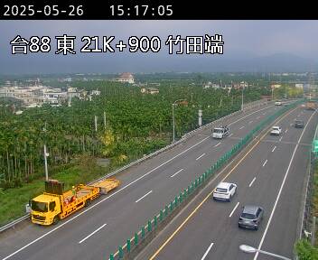 台88線 東向 21K+900 竹田系統交流道到竹田端 距離0.0公里 氣溫24.8度
