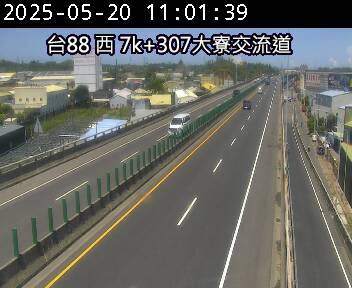 台88線 西向 7K+307 大發交流道到大寮交流道 距離1.8公里 氣溫30.3度