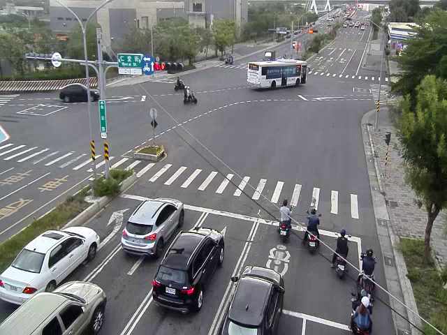 台南市道路  永康區 永安路與平道十八街口(向南) 距離0.8公里 氣溫27.5度