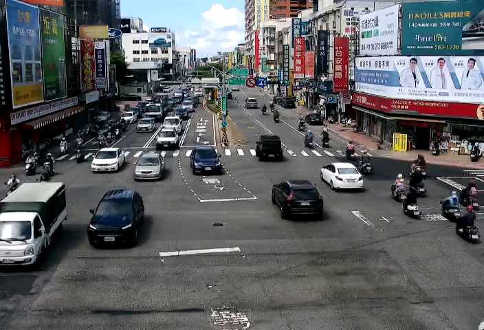 台南市道路 中華東路二段與東門路二段口東北桿(向東北)