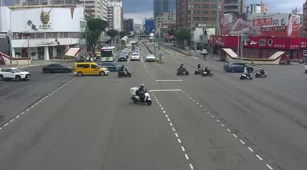 臺灣大道/民權路(右側車流往台中車站) 氣溫33.2度