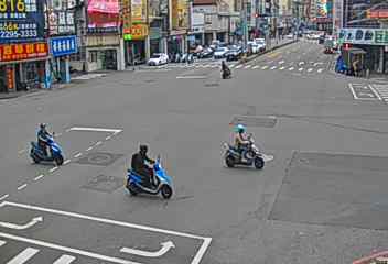 台中市道路  北屯路/文心路(右側車流往進化北路) 距離0.7公里 氣溫26度