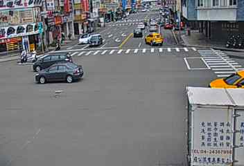 台中市道路  林森路/五權路(右側車流往建國路) 距離0.4公里 氣溫26.5度