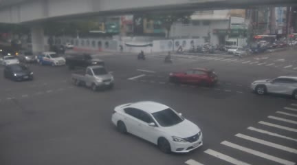 台中市道路 中清路/文心路(右側車流往進化北路)