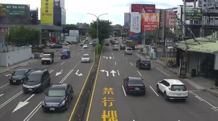 台中市道路  五權西路/龍富路(右側車流往南屯交流道) 距離0.8公里 氣溫24.9度