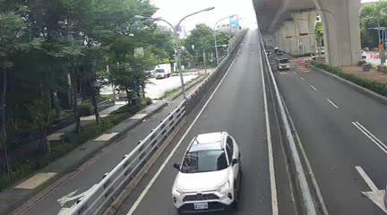台中市道路  環中東路/軍福十六路(右側車流往松竹路) 距離0.9公里 氣溫30.5度