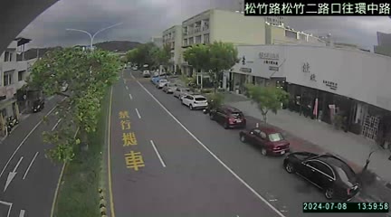 台中市道路  松竹路/松竹二路(右側車流往環中東路) 距離0.4公里 氣溫28.5度