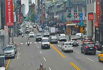 台中市道路 三民路二段/成功路(右側車流往建國北路)