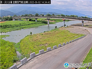 水利署防災影像  蘭陽溪 西門橋 距離0.8公里 氣溫22.9度