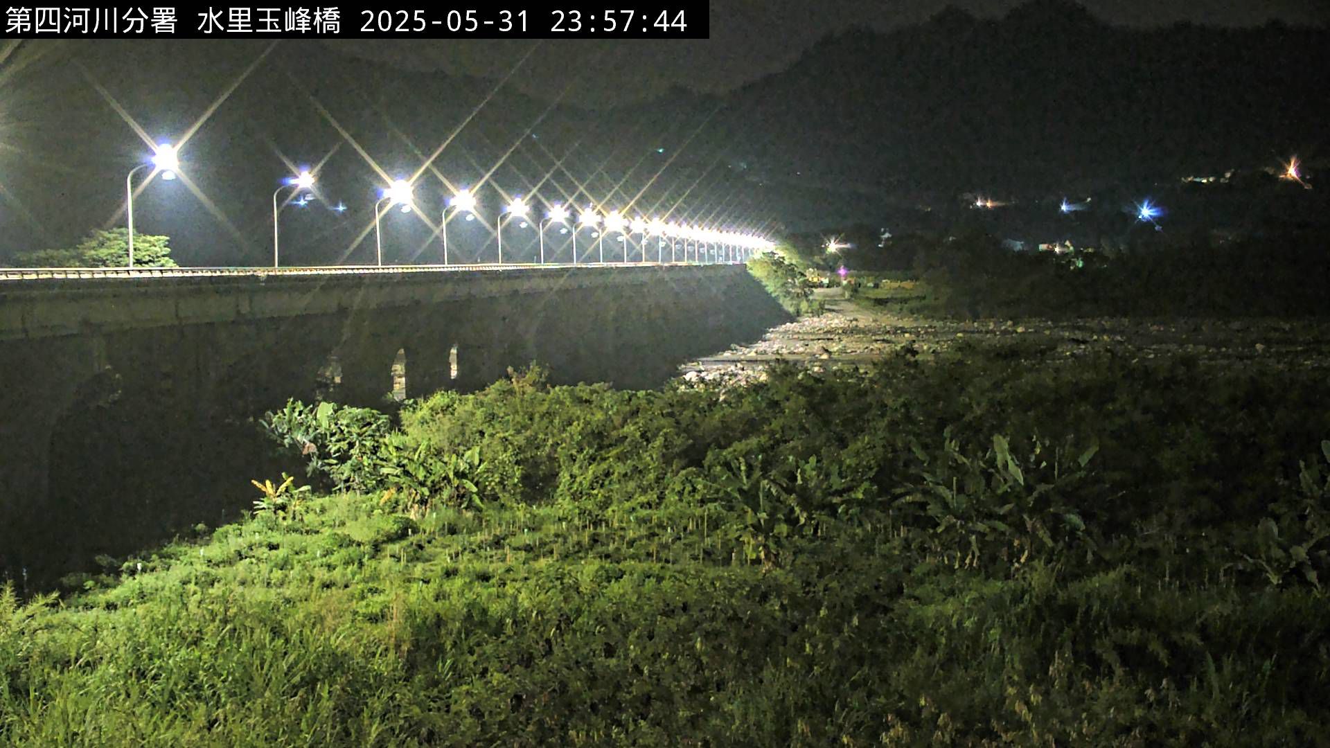 水利署水資源  防災中心 玉峰大橋 水尺 距離5.3公里 氣溫25度