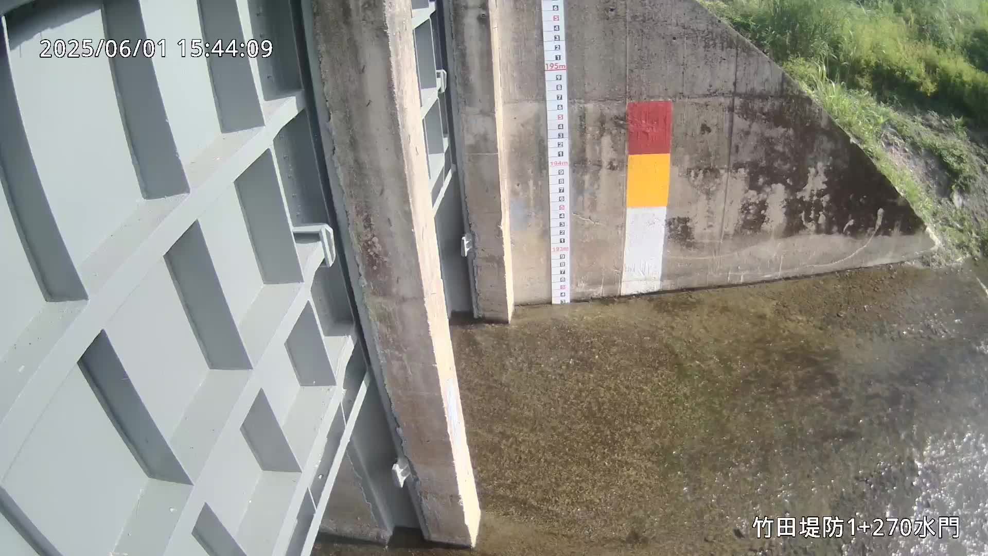 水利署水資源 九河局 竹田堤防1+270水門 槍型攝影機 雨量12毫米