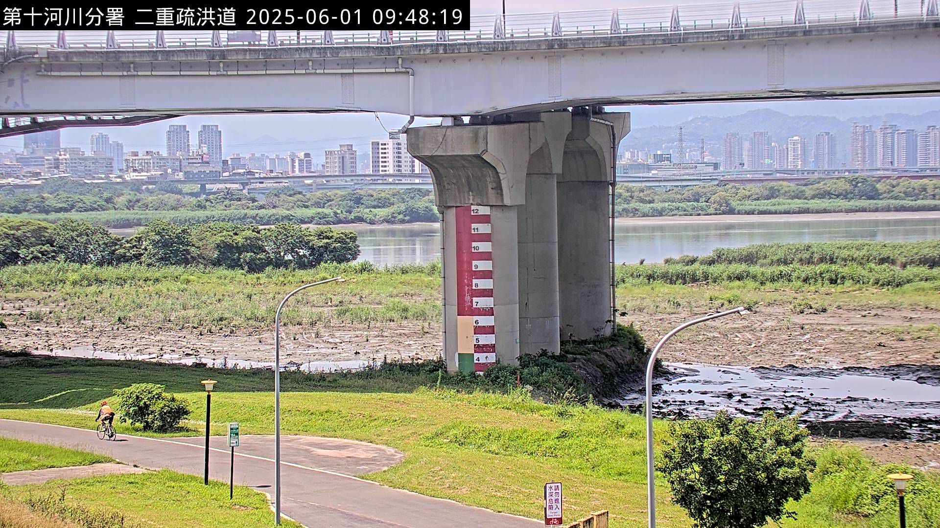 水利署水資源  防災中心 二重疏洪道(固) 距離0.8公里 氣溫24.5度
