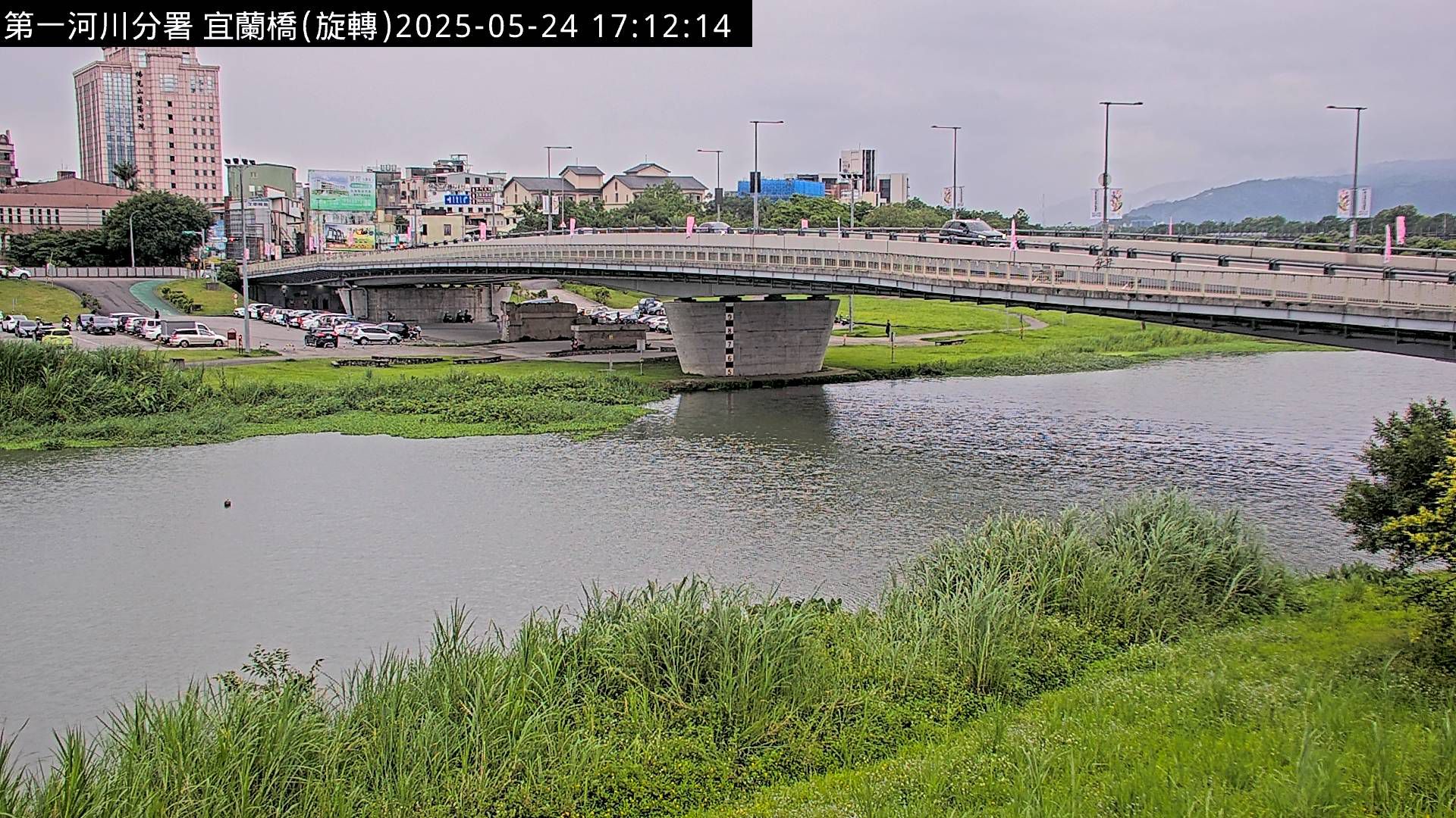 水利署水資源  防災中心 宜蘭橋(旋轉鏡頭) 距離3.7公里 氣溫24度