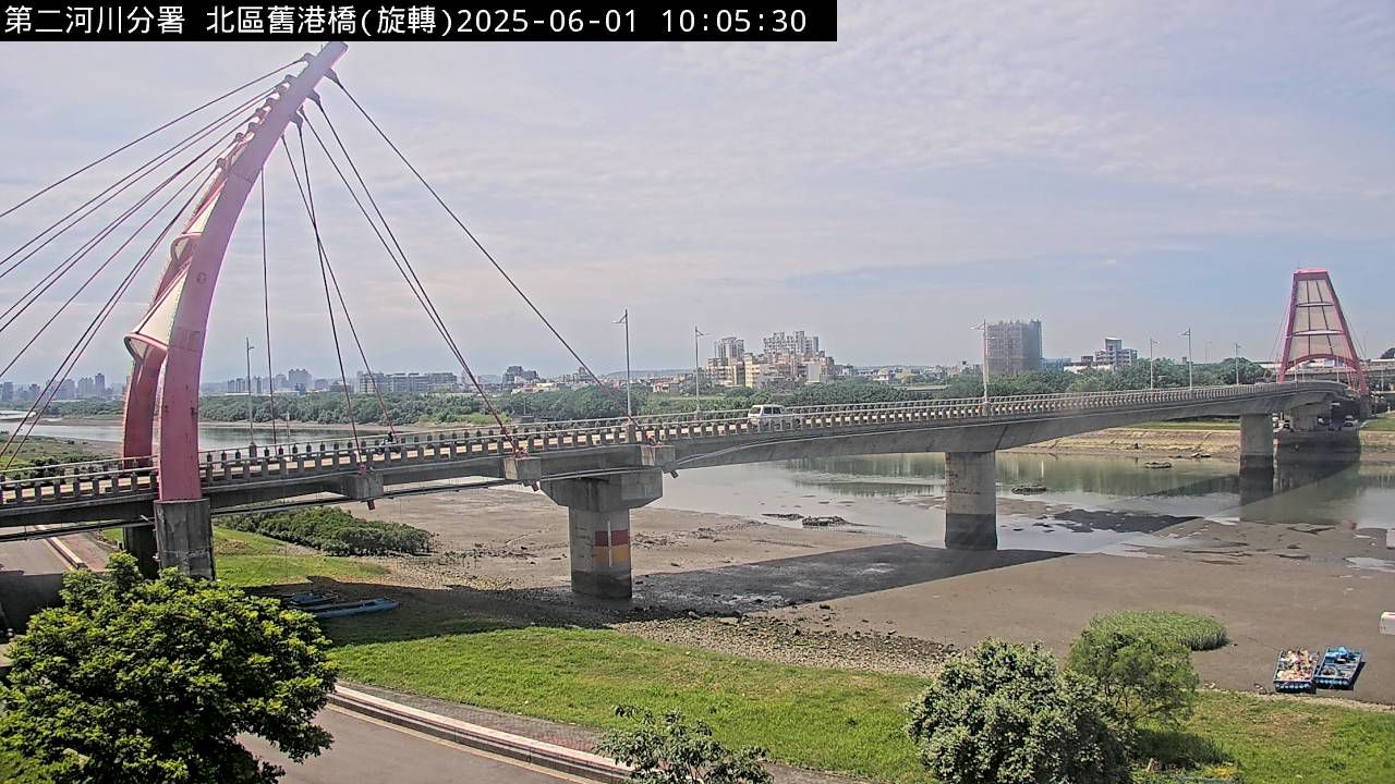 水利署水資源  防災中心 舊港橋 距離0.5公里 氣溫24.7度