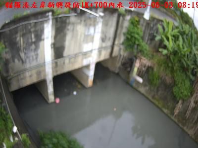 水利署水資源  三河局 貓羅溪左岸新興堤防1K+700 距離3.1公里 氣溫28.3度
