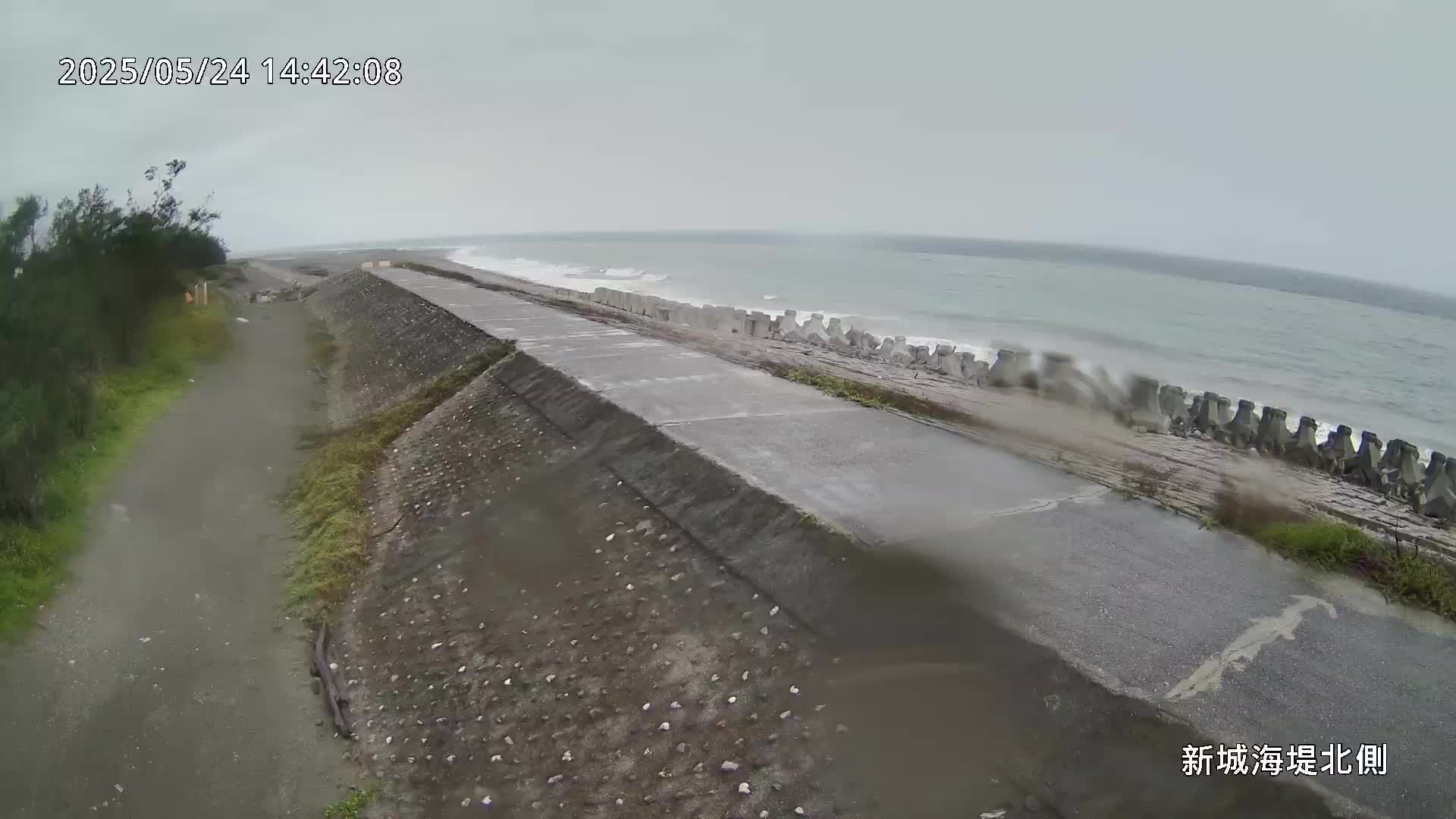 水利署水資源  九河局 新城海堤北側 槍型攝影機 距離5.5公里 氣溫27.3度