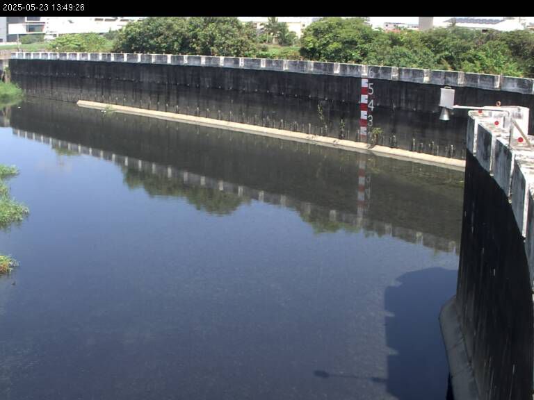 水利署水資源  臺南市政府水利局 永康排水分洪口水位 距離0.9公里 氣溫32度