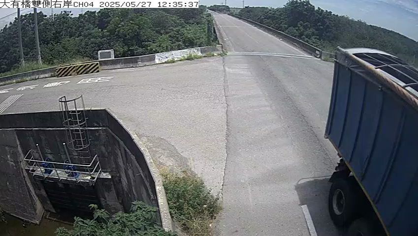 水利署水資源  雲林縣政府水利處 大有橋雙側右岸CH4 距離3.6公里 氣溫32.1度