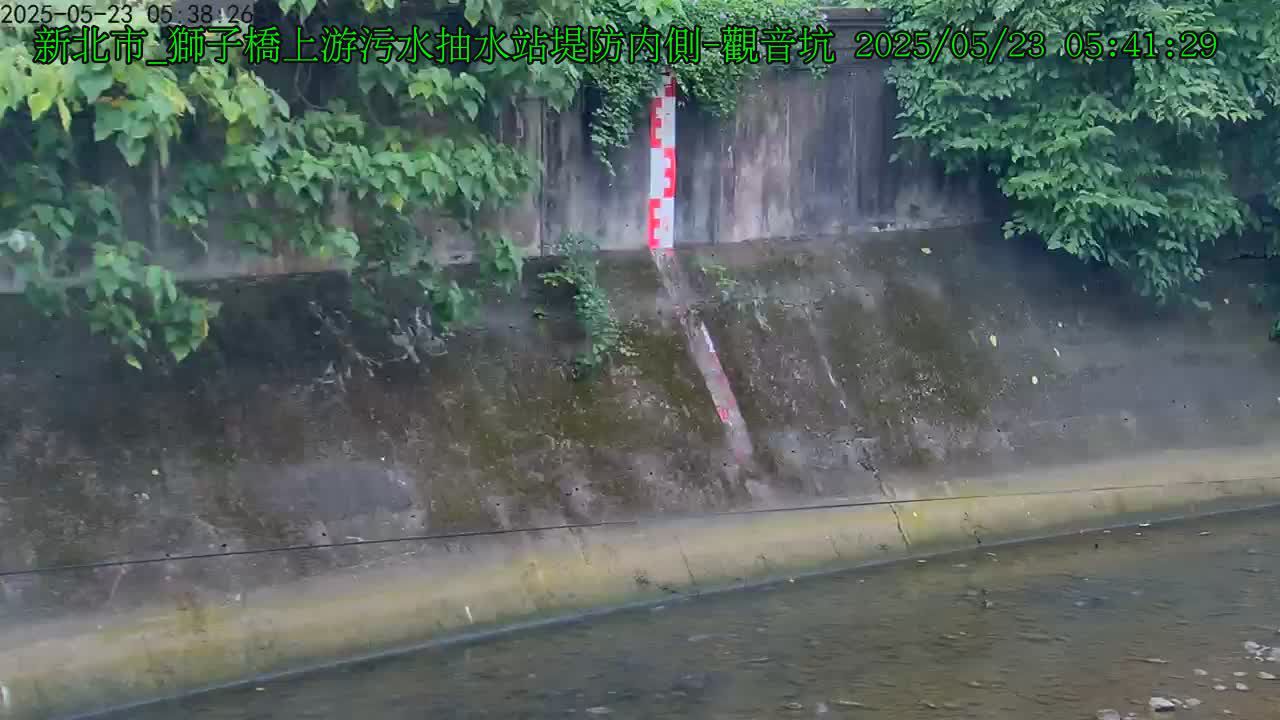 水利署水資源 新北市政府水利局 獅子橋上游污水抽水站堤防內側水位