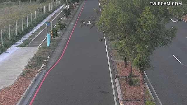 台南市道路 新市區 西拉雅大道與復興路口東桿機車道(向東)-廣角即時影像